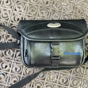 Panasonic Black Leather Camera bag